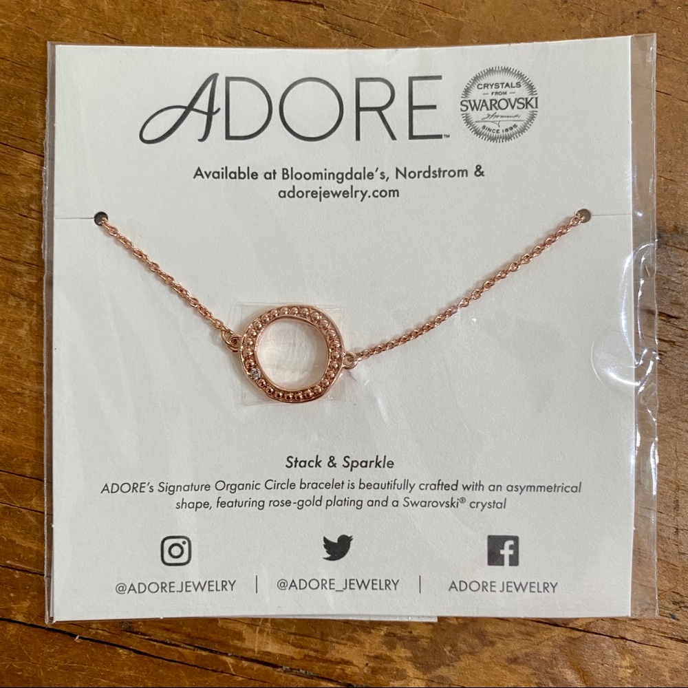 Adore by Swarovski Circle Bracelet In Rose Gold - Picture 3 of 5